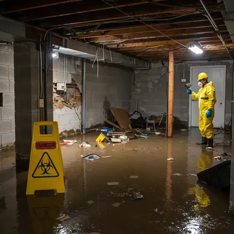 Flooded Basement Electrical Hazard in Chatsworth, IL Property